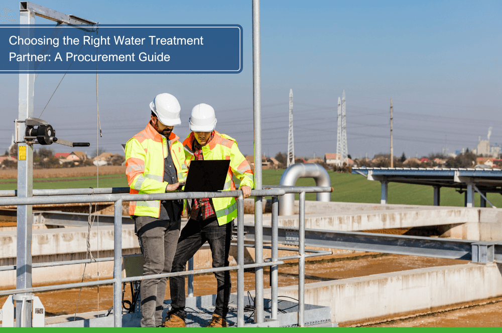 Two engineers reviewing water treatment data at an industrial facility – Rolfes Water